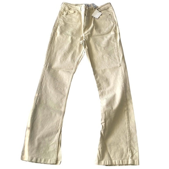 NWT Size 12 | Zara | 
Beige Slim Fit Trousers with side vents - Picture 2 of 8